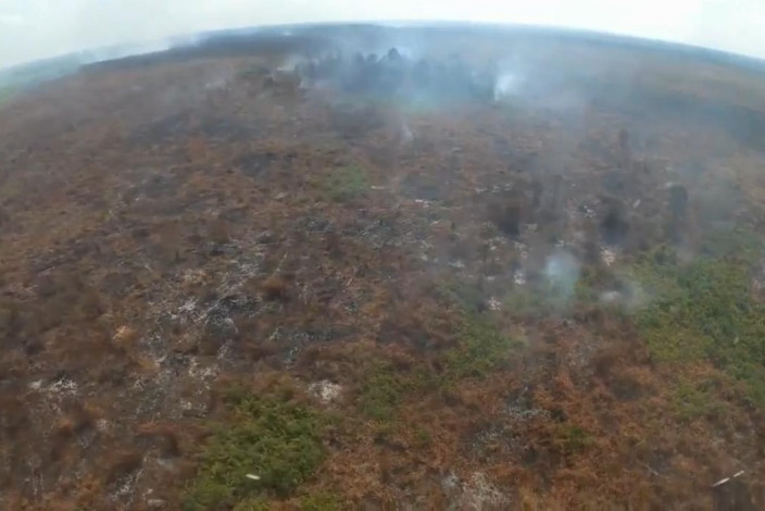 Pantau Titik Api di Wilayah Riau, Satgas Karhutla Patroli Pakai Helikopter