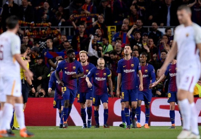 Diwarnai 2 Gol Bunuh Diri, Barcelona Tundukkan AS Roma