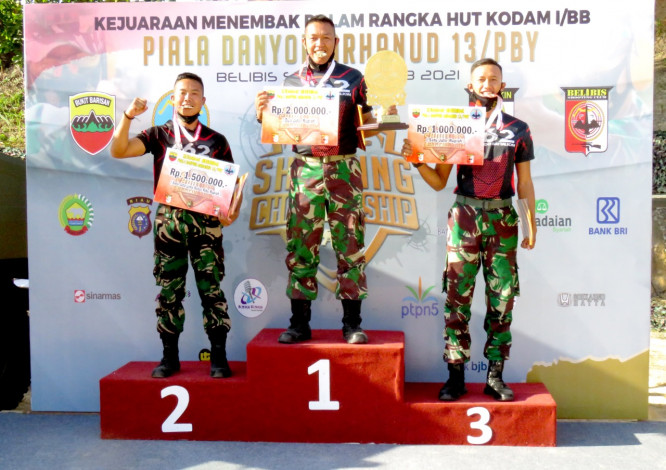 Penembak Yonko 462 Paskhas Sapu Bersih Gelar di Kejuaraan Menembak Arhanud 13/PBY
