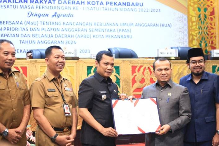 KUA-PPAS APBD Kota Pekanbaru Tahun 2024 Disepakati Rp2,8 Triliun