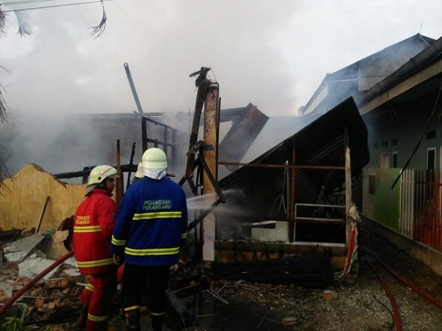 Satu Rumah di Marpoyan Terbakar, Diduga Akibat Arus Pendek Listrik