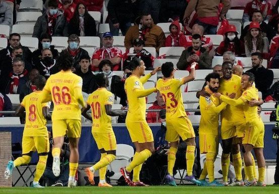 Benfica Tak Berkutik Lawan Liverpool, Skor 1-3