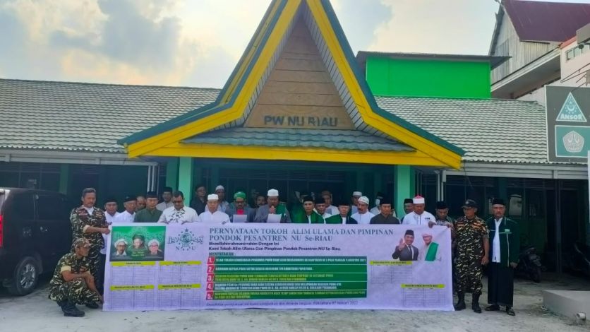 Tokoh dan Pimpinan Ponpes NU se-Riau Sampaikan Lima Pernyataan Sikap Terkait Kondisi PWNU Riau