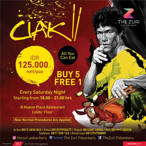 Promo Ciak The Zuri Hotel Pekanbaru, Buy 5 Free 1