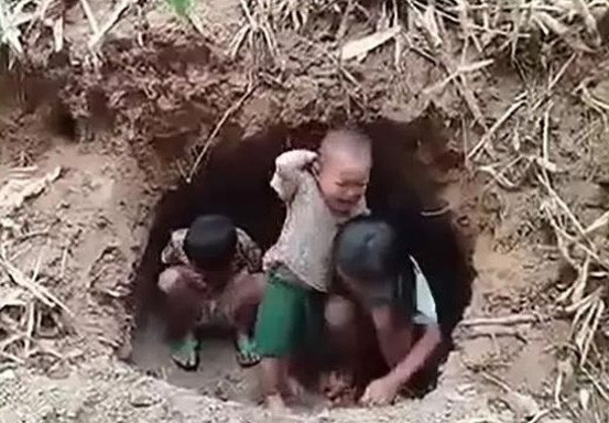 Pilu! Anak-anak Myanmar Sembunyi di Lubang saat Dibom Junta Militer