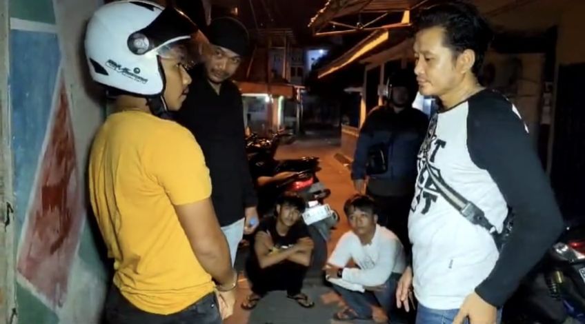 Patroli di Pangeran Hidayat, Polisi Tangkap Tiga Remaja Bawa Sabu