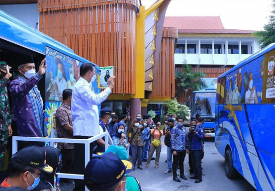 Tambah 5 Unit, Ini Lokasi 10 Bus Vaksinasi di Pekanbaru