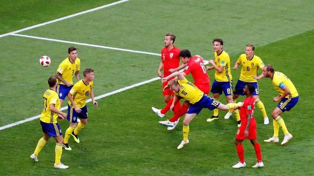 Timnas Inggris Unggul 1-0 Atas Swedia di Babak Pertama