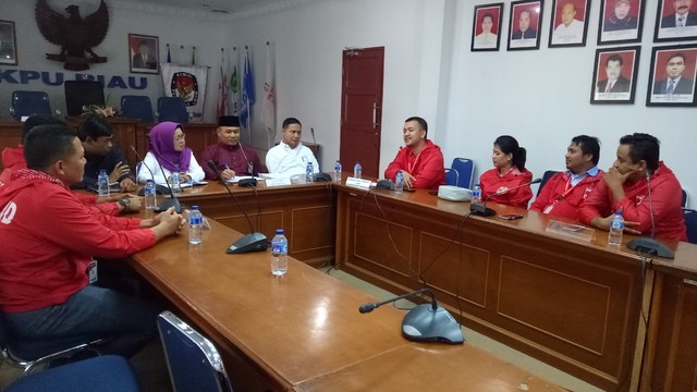 Persiapan Verifikasi Faktual, DPW PSI Riau Audiensi dengan KPU