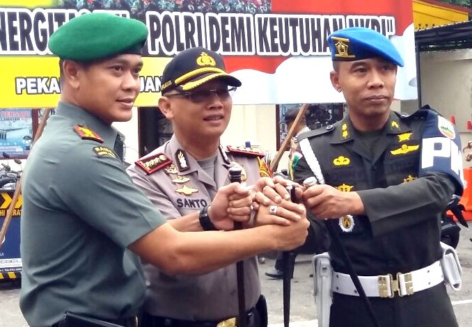 Jelang Pilkada Serentak 2018, TNI dan Polri di Pekanbaru Tingkatkan Sinergitas