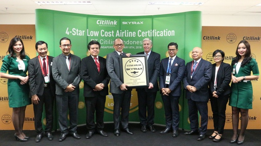 Citilink Maskapai LCC Pertama Indonesia yang Raih Bintang 4 Skytrax