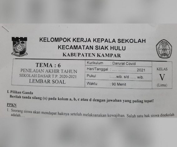 Duh, Ujian SD di Riau Disusupi Kampanye Anti Sawit
