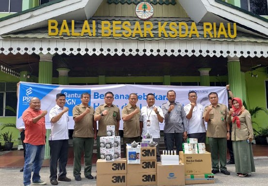 PGN Bantu Korban Kabut Asap Karhutla Riau