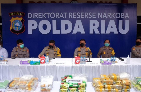Polda Riau Bongkar Sindikat Narkoba Malaysia