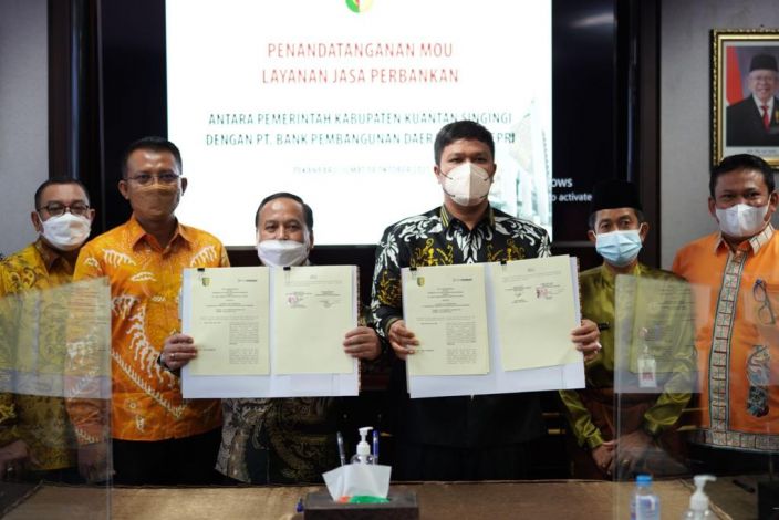 Pemkab Kuansing Lakukan MoU dengan Bank Riau Kepri Terkait Layanan Jasa Keuangan