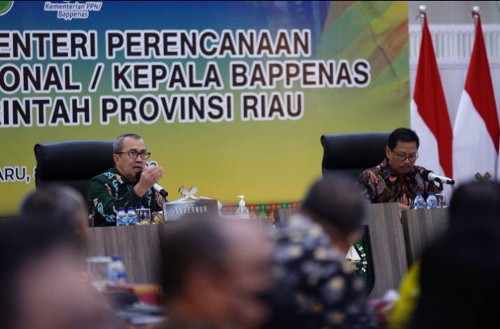 Gubernur Curhat ke Bappenas: Riau Penyumbang Devisa Negara, Tapi Pembangunan Kurang Dapat Perhatian