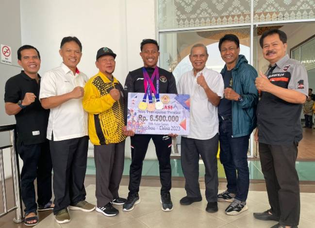 KONI Riau Sambut Kedatangan Maizir Atlet Peraih Emas di Asian Games, Diberi Uang Apresiasi