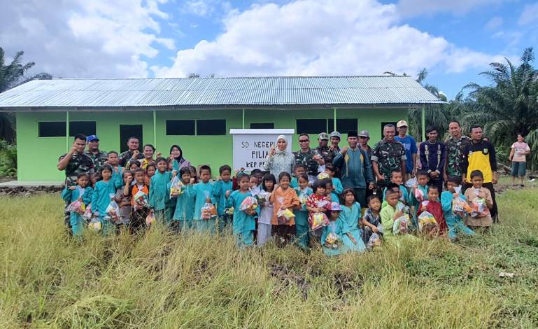 Sempat Viral, Kodim 0321 Rohil Akhirnya Berhasil Bangun Sekolah di Kecamatan Pekaitan