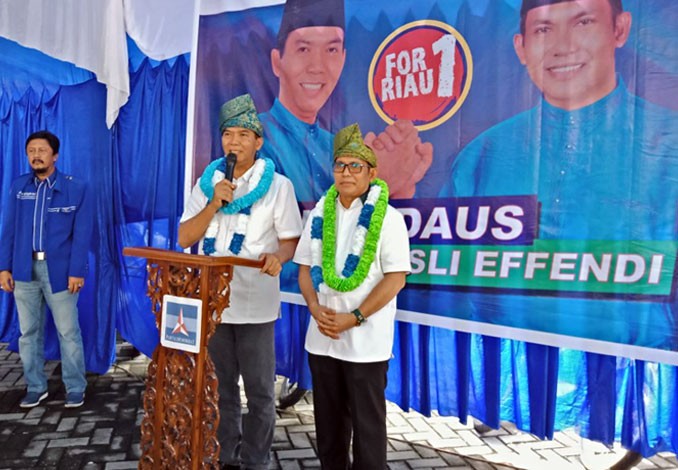 Firdaus-Rusli Effendi Daftar ke KPU Riau Setelah Salat Asar Nanti