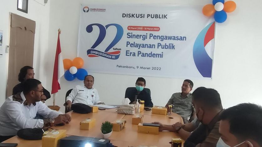 Ombudsman Riau Gelar Diskusi Sinergitas Pengawasan Pelayanan Publik di Era Pandemi