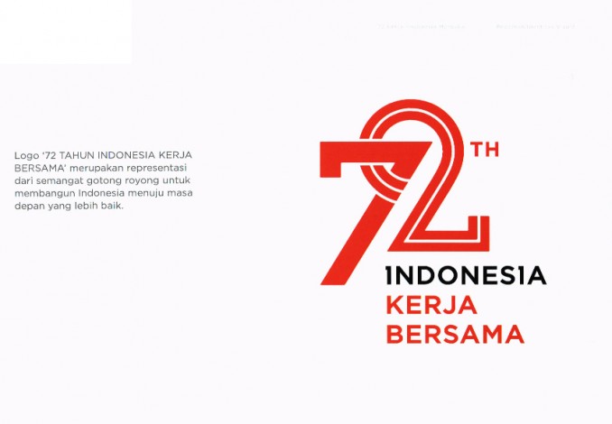 Logo HUT RI ke 72 Bertema Indonesia Kerja Bersama