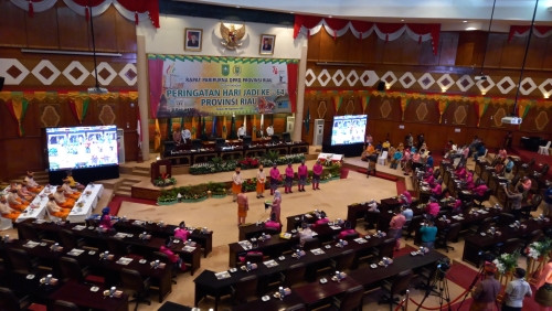 Dampak PPKM, Bupati dan Walikota Ikuti Rapat Paripurna HUT Riau secara Virtual