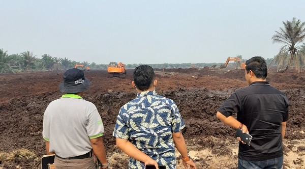 Lahan Gambut PT Adei Plantation di Pelalawan Terbakar