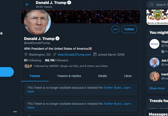 Twitter Blokir Permanen Akun Trump