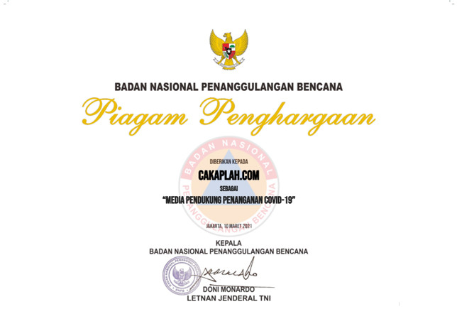 CAKAPLAH.COM dan 4 Media Anggota AMSI Riau Terima Penghargaan dari BNPB