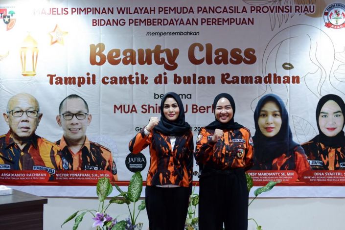 Gandeng MUA Pekanbaru, Pemuda Pancasila Riau Gelar Beauty Class