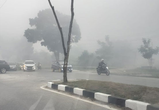Warga Keluhkan Asap Muncul Lagi di Pekanbaru, BMKG: Udara Kabur Bercampur Asap