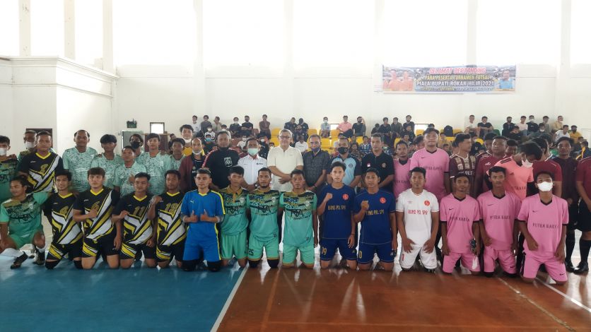 32 Tim Berlaga di Turnamen Futsal Bupati Rohil Cup 2021