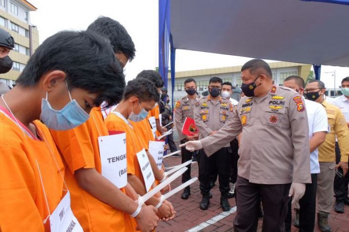 Beraksi 97 Kali, 9 Jambret Profesional Akhirnya Digulung Polda Riau
