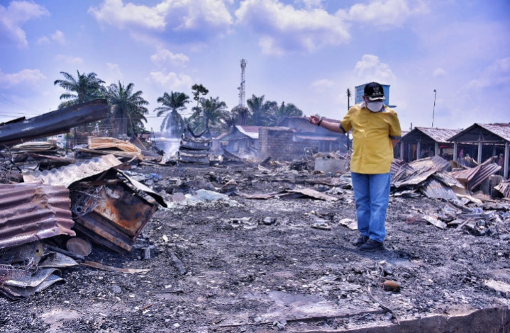 Pasca Kebakaran Maut di Kijang Jaya, Bupati Kampar Janji Segera Bangun Pasar Sementara