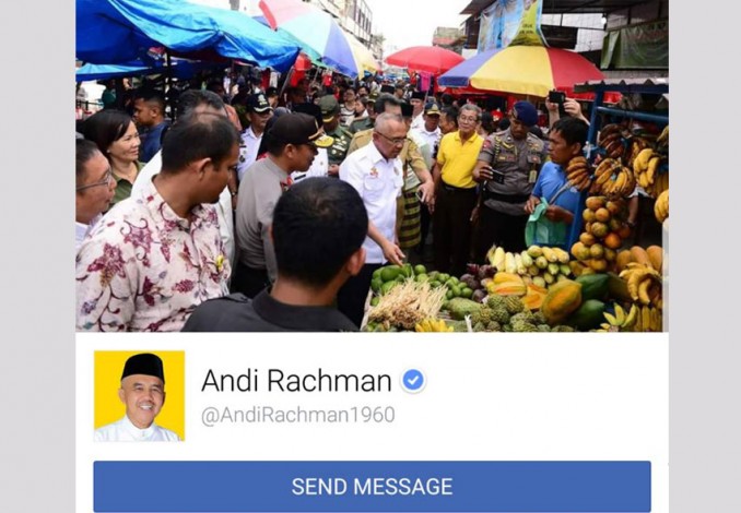 Akun Facebook Asli Gubernur Riau Bercentrang Biru