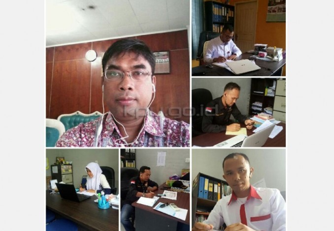 Komisioner KPU Riau Gelar Rapat Rutin Gunakan Fasilitas Telepon Seluler