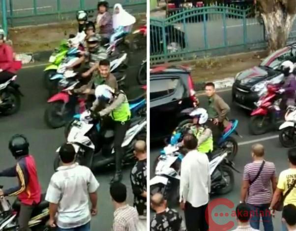 Video Oknum TNI AD Pukul Polantas Polresta Pekanbaru Jadi Viral