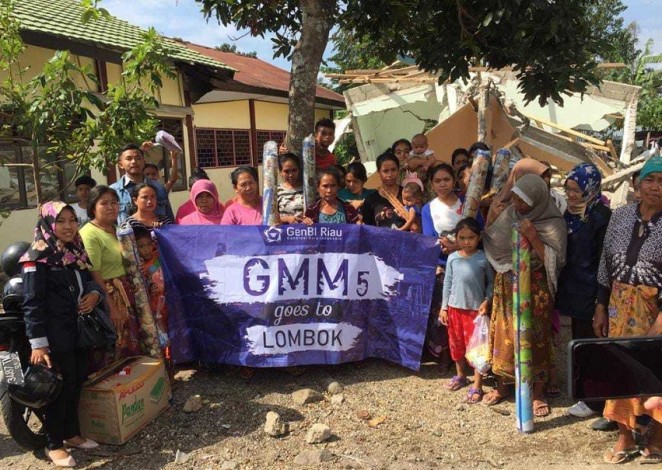 GenBI Riau Salurkan Bantuan untuk Korban Gempa Lombok
