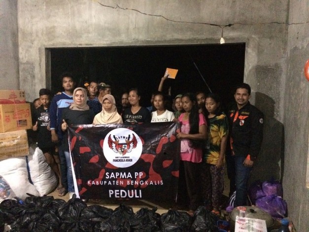 Sapma PP Bengkalis Salurkan 200 Paket Sembako ke Korban Bencana Yogyakarta