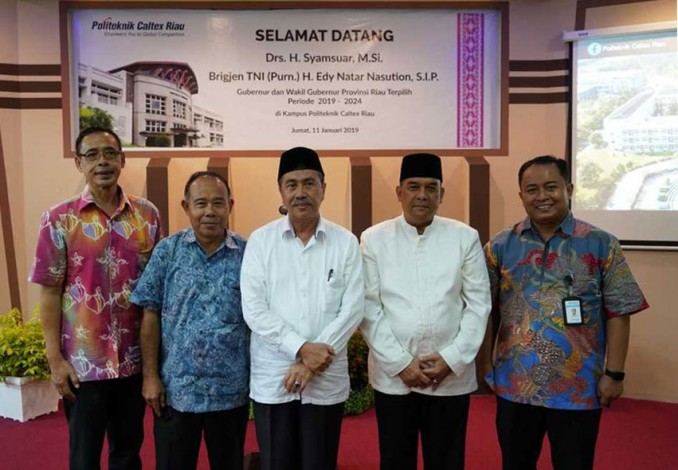 Jalin Silaturahmi, Syamsuar-Edy Nasution Kunjungi Politeknik Caltex Riau