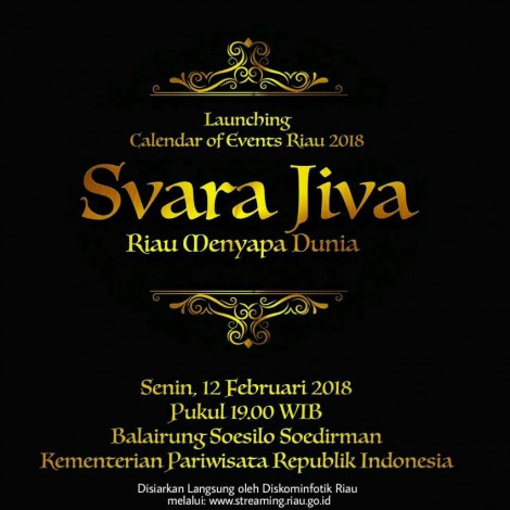 Malam Ini Kemenpar Luncurkan Kalender Wisata Riau, Saksikan Live Streamingnya di CAKAPLAH.COM