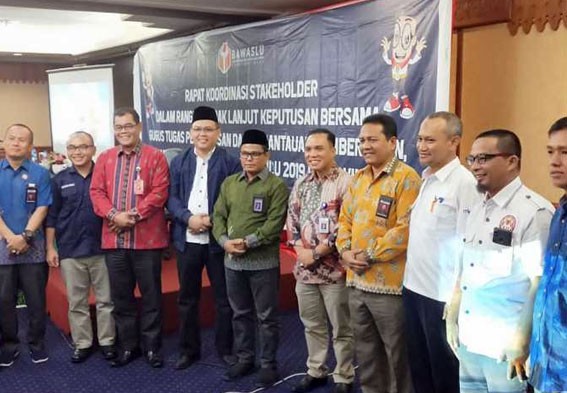 Bawaslu, KPU Riau dan KPID Gelar Rakor Bahas Iklan Kampanye Pemilu