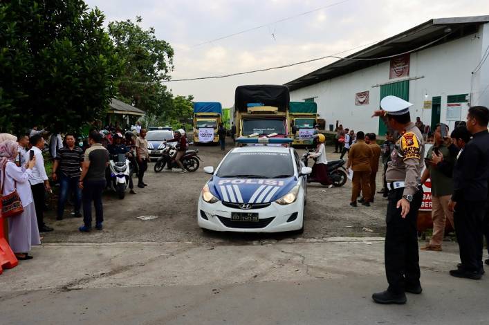 Logistik Pemilu Mulai Disebarkan di 15 Kecamatan, Polresta Pekanbaru Kawal ke Seluruh TPS
