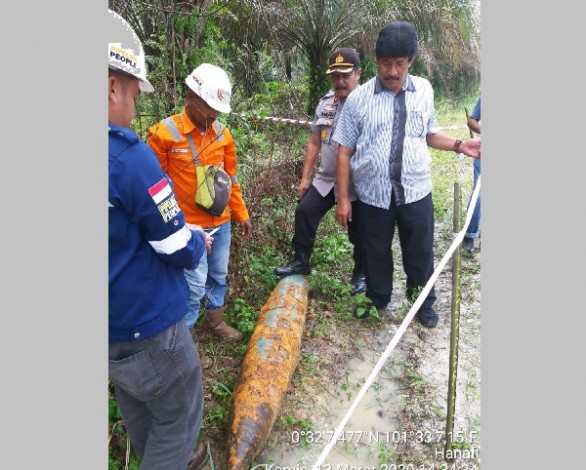 Mortir Ditemukan di Belakang Perkantoran Tenayan Raya