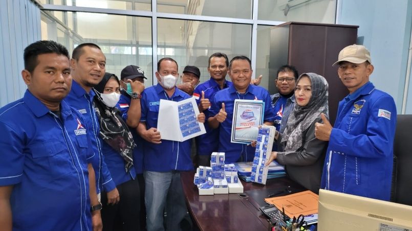 Aidil Amri Resmi Mendaftar Bacalon Ketua Demokrat Pekanbaru 