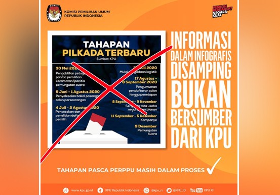 Gambar Pamflet Tahapan Pilkada 2020 Beredar, KPU Riau: Itu Tidak Benar!