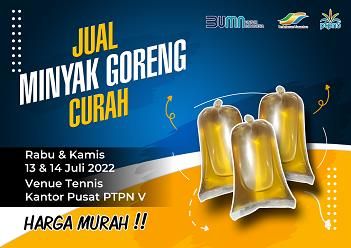 PTPN V Distribusikan 28 Ton Migor Curah Murah di Pekanbaru, Harga Rp12.000 per Kilogram