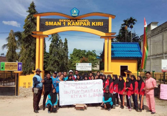 Sekolah Model SMA Negeri 1 Kampar Kiri Galang Dana untuk Korban Gempa Lombok