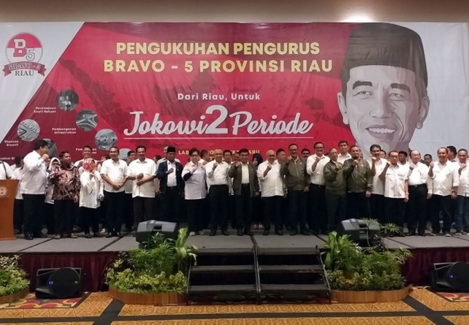 Resmi Dikukuhkan, Bravo-5 Riau Targetkan Jokowi Menang di Riau