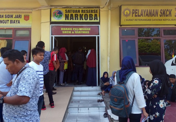 Masyarakat Ramai Mengurus SKCK di Polresta Pekanbaru